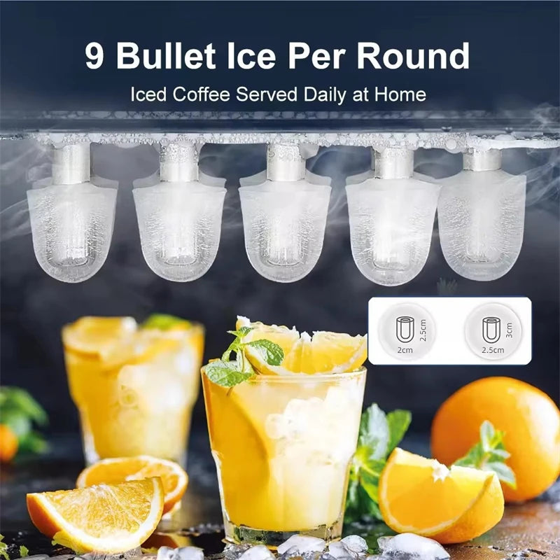 ice Machine Automatic mini electric Ice Cube Maker for Bar Home Kitchen Office 6Mins/9 Pcs Portable Ice Maker ice making Machine