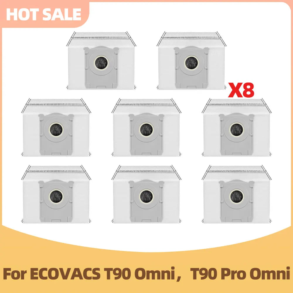 Compatible For Ecovacs T90 omni, T90 Pro omni Vacuum Cleaner Spare Parts Side Brush Filter Dust Bag Mop Replacement Accessories