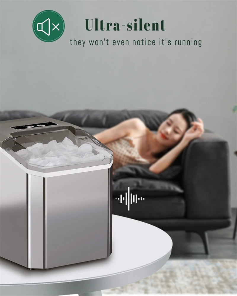 ice Machine Automatic mini electric Ice Cube Maker for Bar Home Kitchen Office 6Mins/9 Pcs Portable Ice Maker ice making Machine