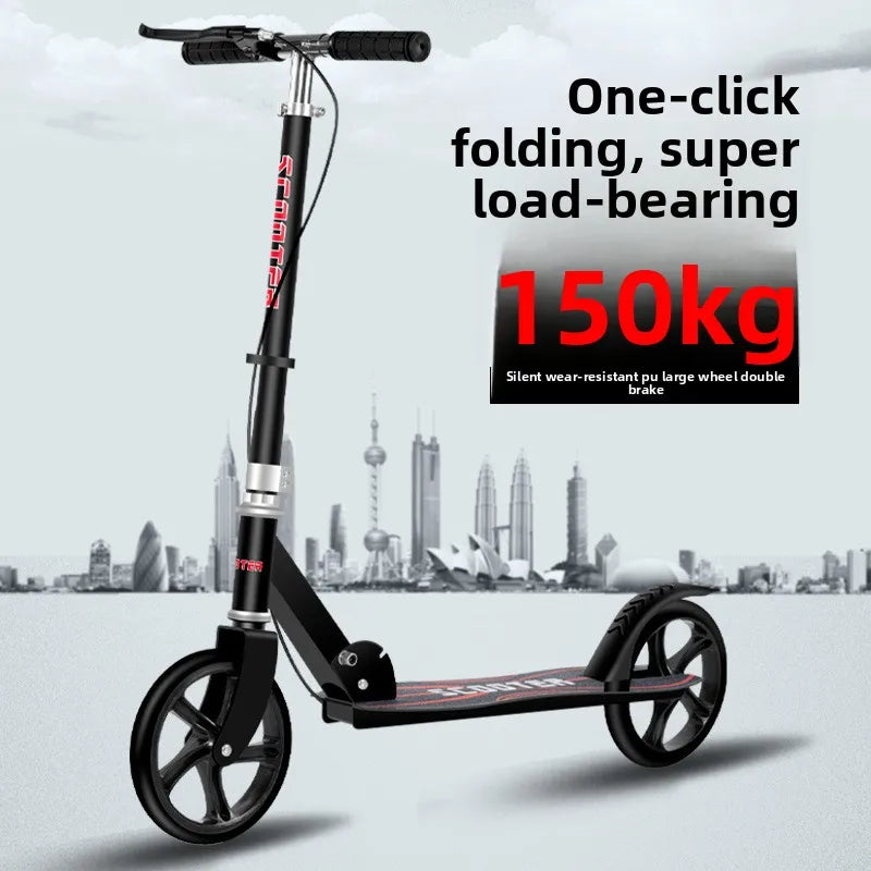 Wholesale Handbrake Foldable Scooter for Adults Teenagers Children Two-Wheel Commuter Scooter for City Campus Use