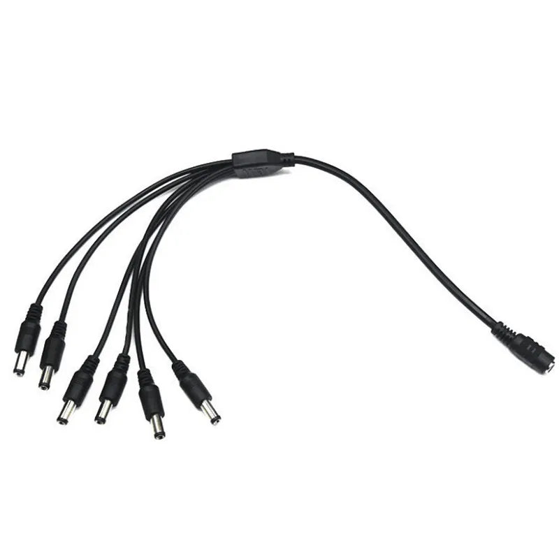 2.1*5.5mm 1 Buchse auf 2 3 4 5 8 Stecker DC-Stromverteilerkabel für CCTV-Überwachungskamera-Zubehör Netzteil 12V