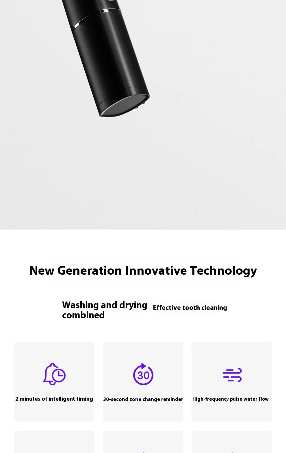Direct Factory's New Portable 2-in-1 Sonic Vibration Electric Toothbrush Water Dental Flosser Household Dental Scaler Plastic