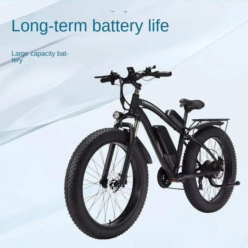Rear Hub Motor Disc Brake Aluminum Alloy 26-inch 500W Electric Moped Model E-bike 001 with Wide Tire