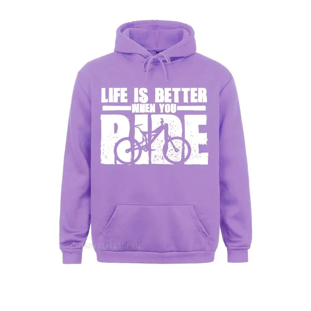 Mountain Bike Cycle Rider Casual Hoodie Life Is Better When You Ride Anime Men's Harajuku Men New Design Sweapullover Hoodie