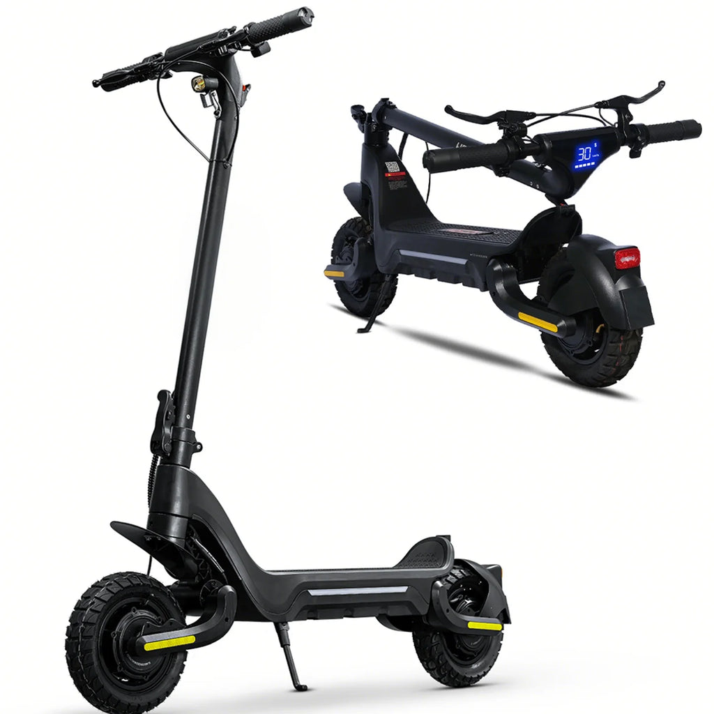 1600W Dual Motor Off Road Electric Scooter 10 Inch All Terrain Tires Double Shock Absorber Folding Design