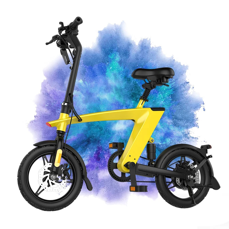 HX H1 36 Volt Motor Drive Electric Bike with 250W Adult Folding Mini Bici Elettrica Lithium Battery Power Supply Hybrid Ebike