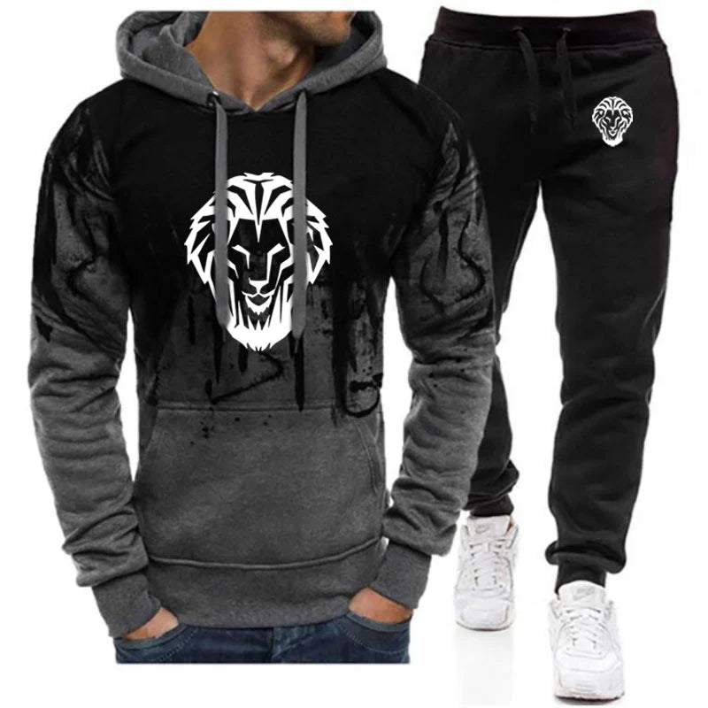 Leon Athletic Club de Bilbao 2022 Men's New Print Gradient Hoodies Casual Sweatpant Jackets Sport Hip Hop Coats + Trousers Suits