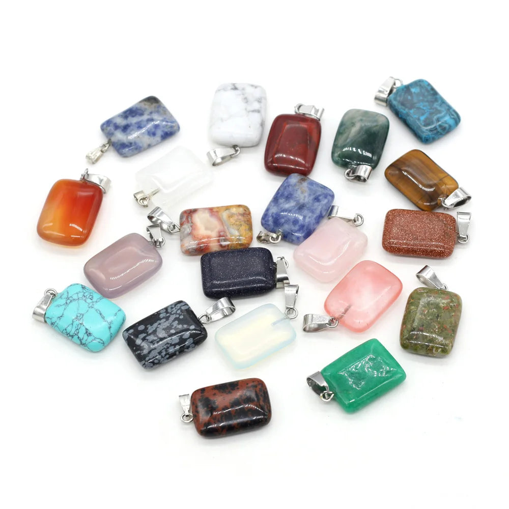 12 stuks Natuursteen Hanger Mengkleure Vroue Natuurlike Juweelbedels pas DIY Halssnoer Maak Groothandel Veelvuldige Vorme