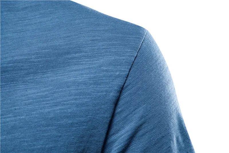 AIOPESON100% Cotton Men T-shirt V-neck Fashion Design Slim Fit Soild T-shirts Male Tops Tees Short Sleeve T Shirt O-neck For Men
