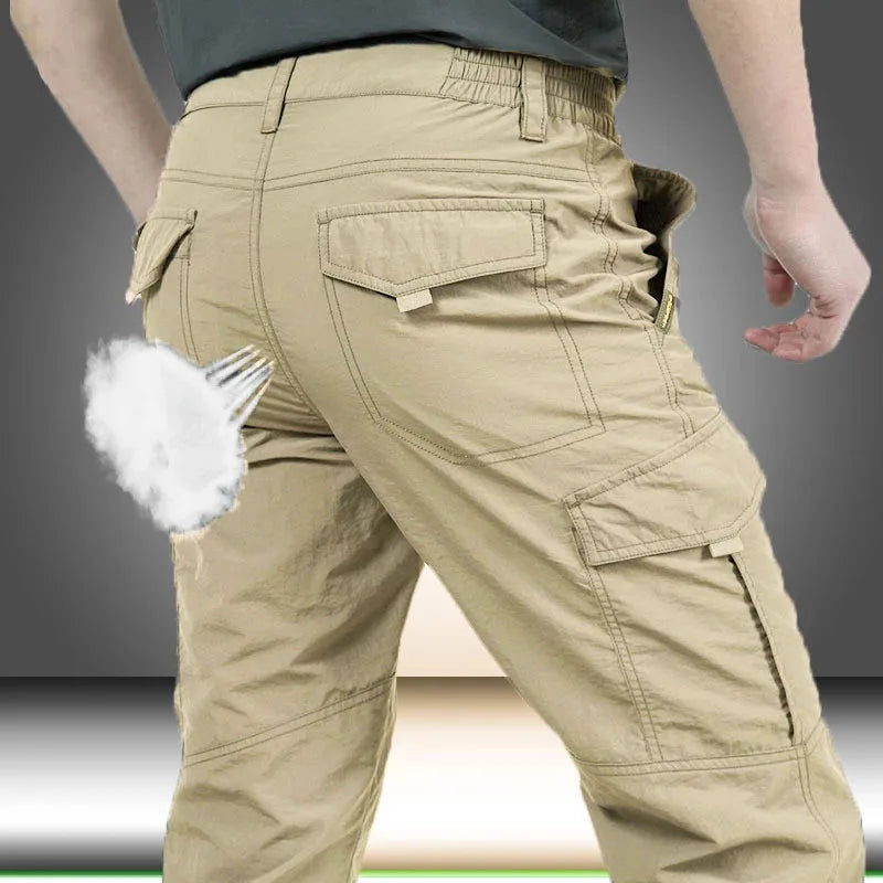 Casual Lightweight Outdoor Hiking Pants Men Plus Size Nylon Tactical Trousers