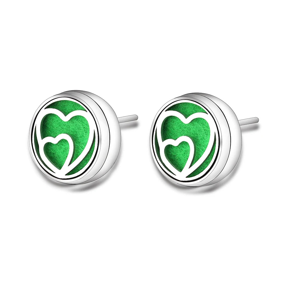New Aromatherapy Ear Studs Earrings Stainless Steel Spiral Open Perfume Locket Angel Wings Fashion Women Earrings 2022 Jewelry