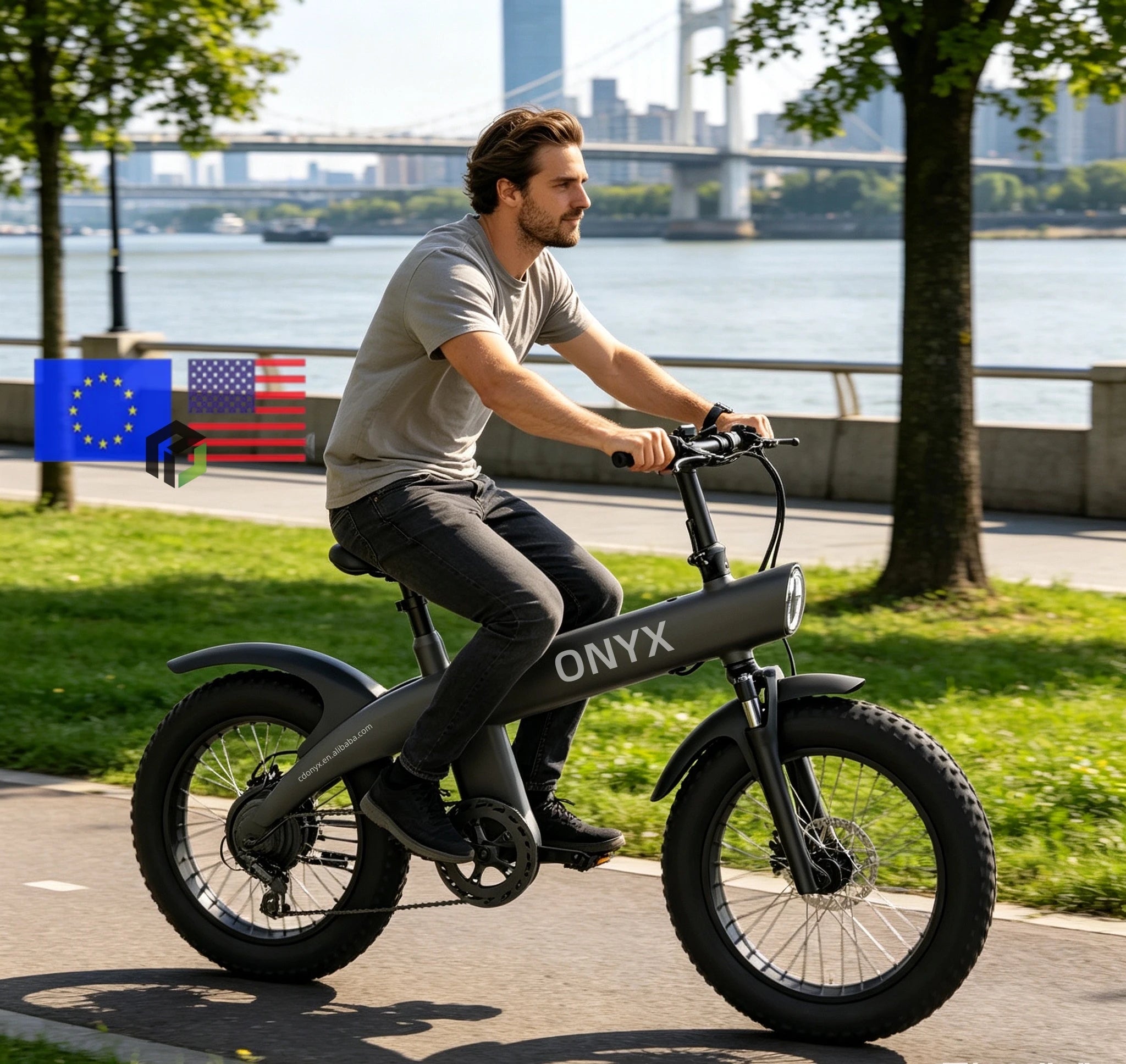 Electric Mid Drive Rear Hub 750W Brushless Motor 48V 20-Inch Tires Dual Suspension 7-Speed Aluminum Alloy Adult Mountain Bike