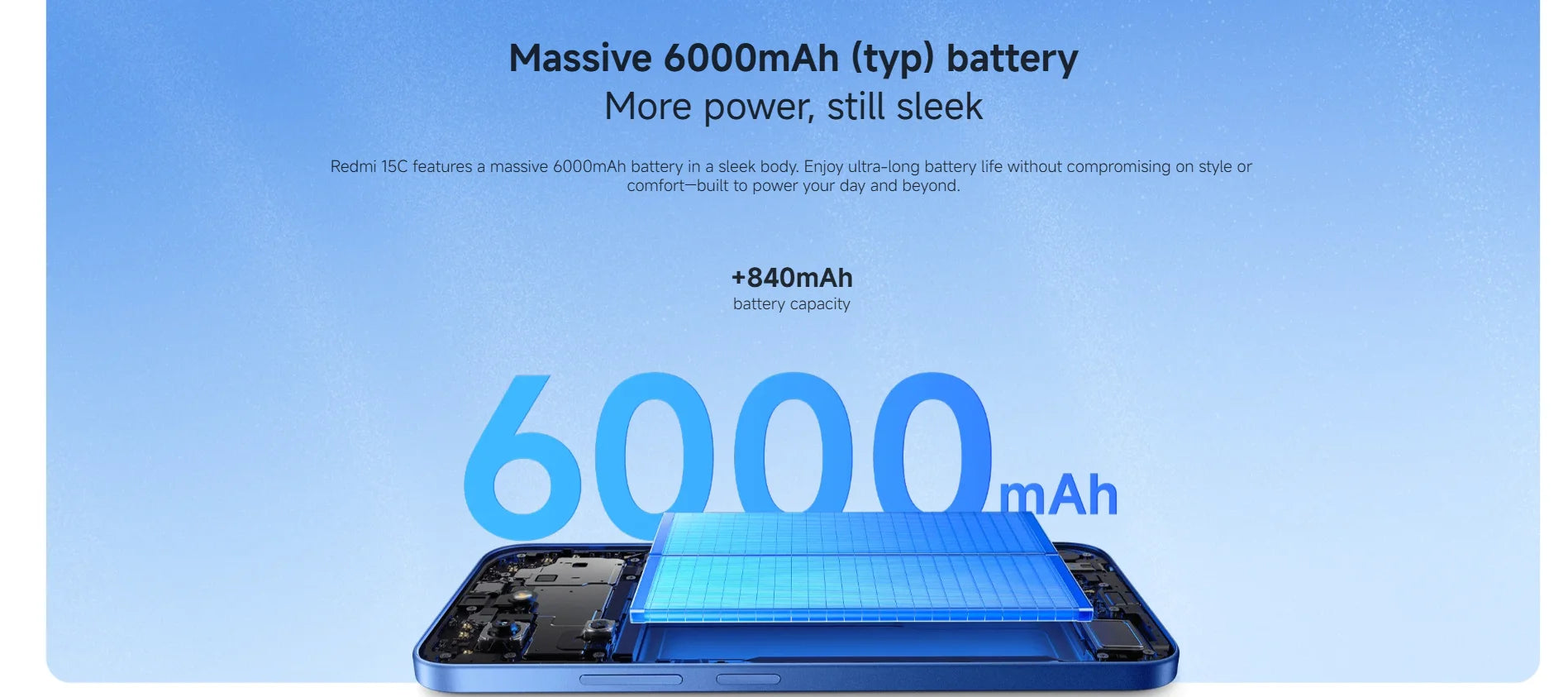 Global Version for Redmi 15C Octa Core LTE HD 6+128G Mobile Phone Original Cellphone Smartphone