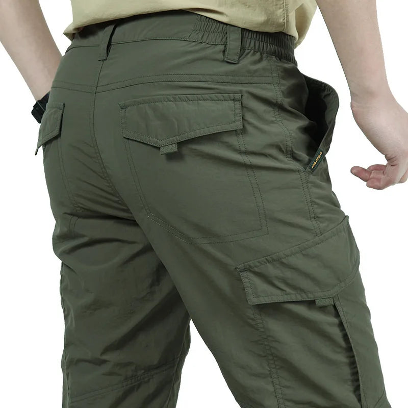 Casual Lightweight Outdoor Hiking Pants Men Plus Size Nylon Tactical Trousers