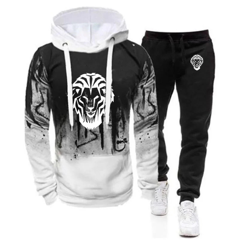 Leon Athletic Club de Bilbao 2022 Men's New Print Gradient Hoodies Casual Sweatpant Jackets Sport Hip Hop Coats + Trousers Suits
