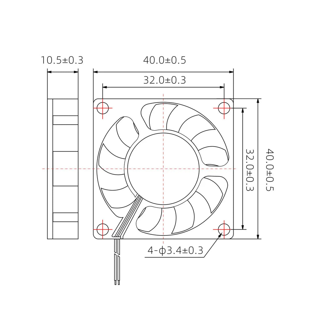 3010/4010/5015/5010/ DC Cooling Fan Centrifugal Blower Fan 5V 12V / 24V Brushless 2-Wire Cooling Fan For 3D Printer Accessories