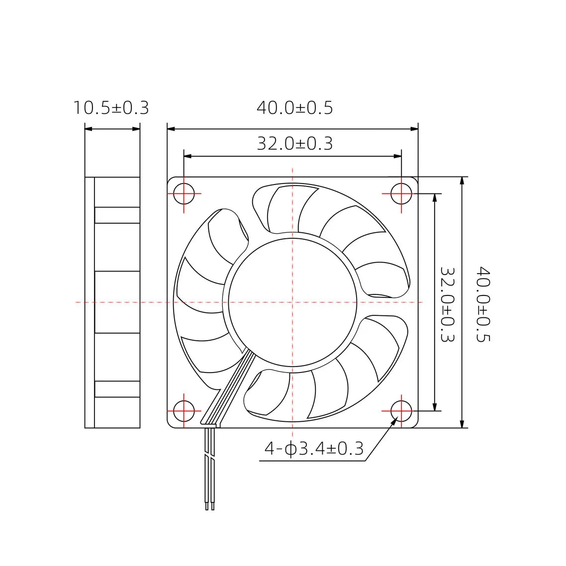 3010/4010/5015/5010/ DC Cooling Fan Centrifugal Blower Fan 5V 12V / 24V Brushless 2-Wire Cooling Fan For 3D Printer Accessories