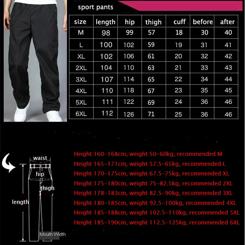 Spring Summer Men's Sportwear Casual Mens Joggers Pants Loose Straight Trousers Large Size Sweatpants Fashion Tracksuit Men