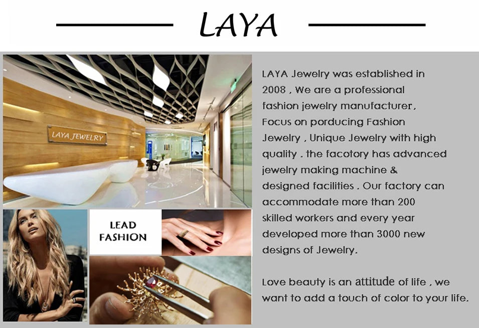 Laya 925 Sterling Silver Retro Style Shining Zircon Synthetic Crystal Blue Enamel Clip Earrings Ring Sets For Women Jewelry