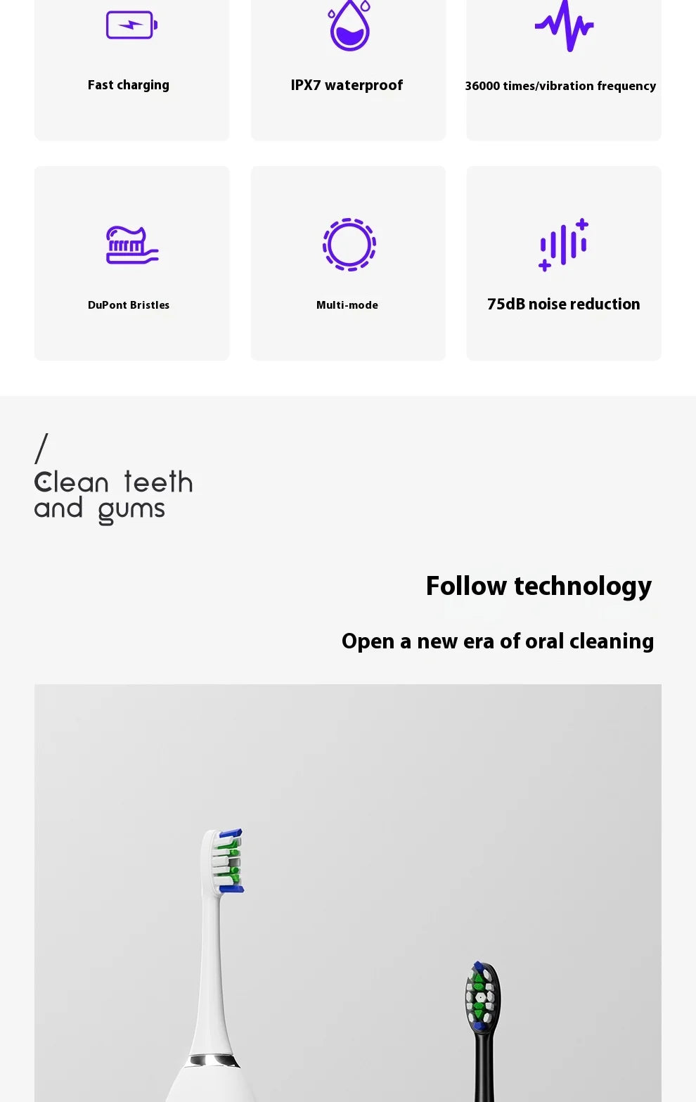Direct Factory's New Portable 2-in-1 Sonic Vibration Electric Toothbrush Water Dental Flosser Household Dental Scaler Plastic