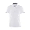 New Arrival Fashion Popular Solid Color Spandex/Polyester Knitted Fabric Button Neck Shirt Short Sleeve Casual Workwear Original