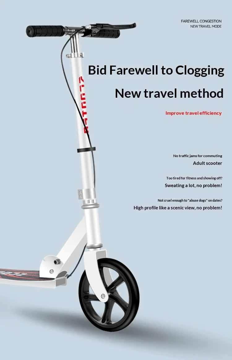 Wholesale Handbrake Foldable Scooter for Adults Teenagers Children Two-Wheel Commuter Scooter for City Campus Use