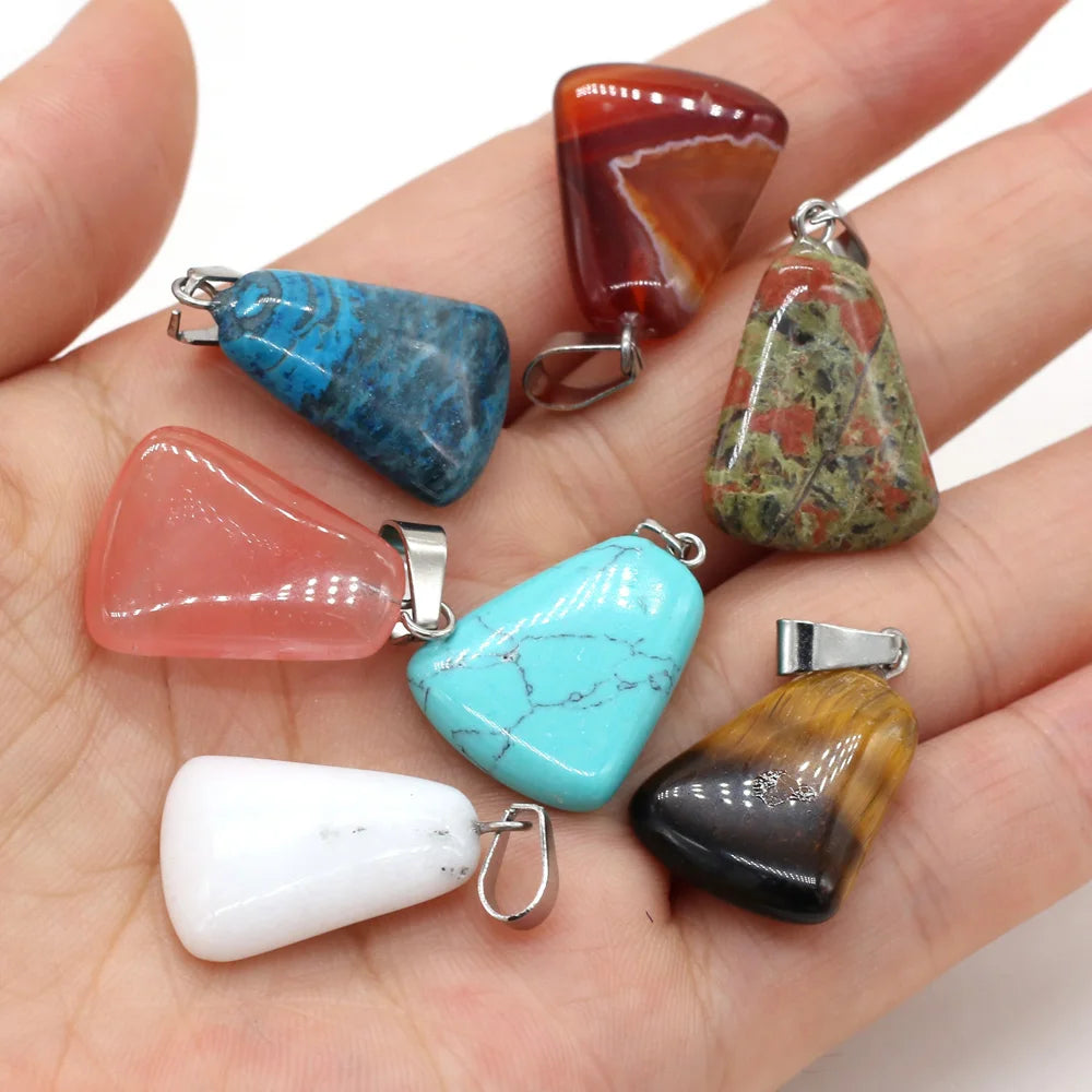 12 stuks Natuursteen Hanger Mengkleure Vroue Natuurlike Juweelbedels pas DIY Halssnoer Maak Groothandel Veelvuldige Vorme
