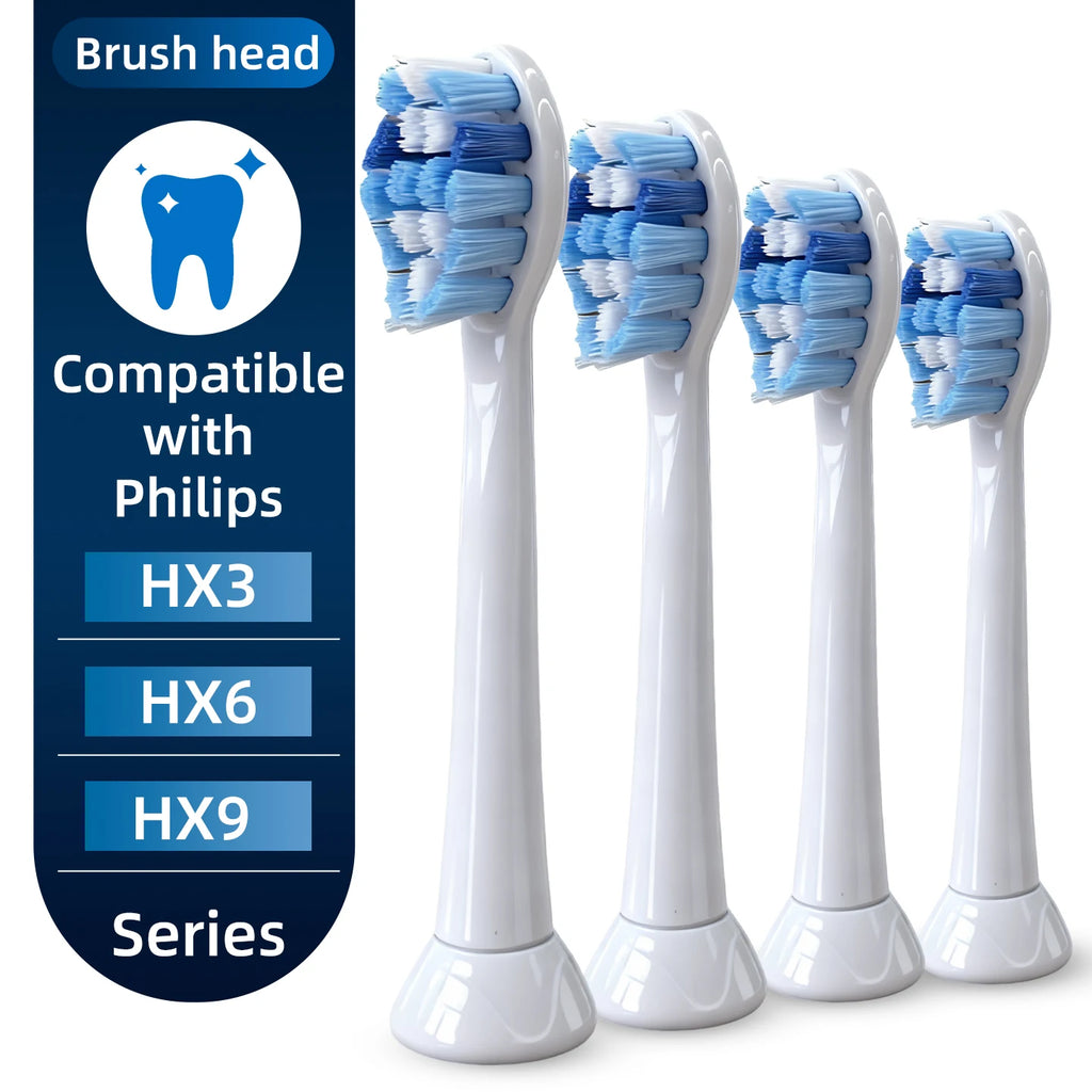 Soft Antimicrobial Electric Toothbrush Heads for Sensitive Gums Compatible with Major Brands 8 Pack