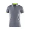New Arrival Fashion Popular Solid Color Spandex/Polyester Knitted Fabric Button Neck Shirt Short Sleeve Casual Workwear Original