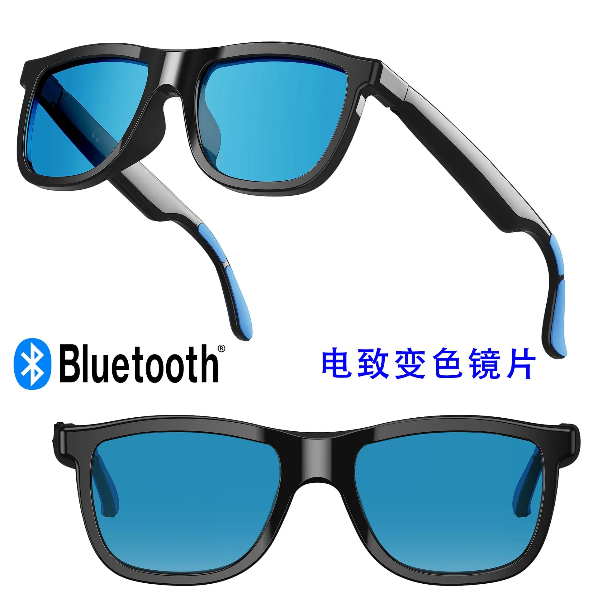 E05C Smart Glasses with AI-Powered Real-Time Voice Translation Electrochromic Lenses Anti-Blue Light 100mAh Battery