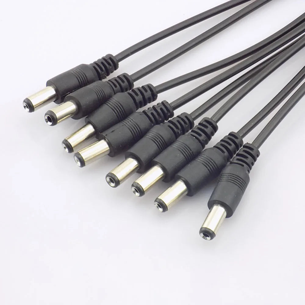 2.1*5.5mm 1 Buchse auf 2 3 4 5 8 Stecker DC-Stromverteilerkabel für CCTV-Überwachungskamera-Zubehör Netzteil 12V