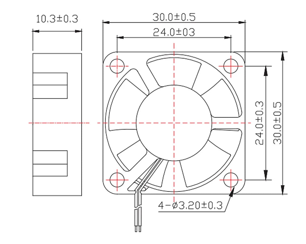 3010/4010/5015/5010/ DC Cooling Fan Centrifugal Blower Fan 5V 12V / 24V Brushless 2-Wire Cooling Fan For 3D Printer Accessories