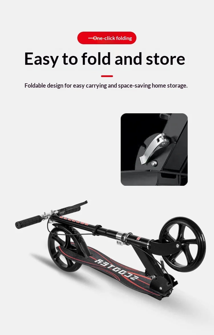 Wholesale Handbrake Foldable Scooter for Adults Teenagers Children Two-Wheel Commuter Scooter for City Campus Use