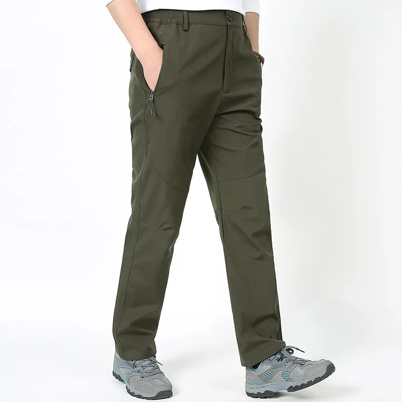 Men's Summer Casual Pants Quick Dry Lightweight Tactical Cargo Mid Waist Nylon Waterproof Waterproof Style
