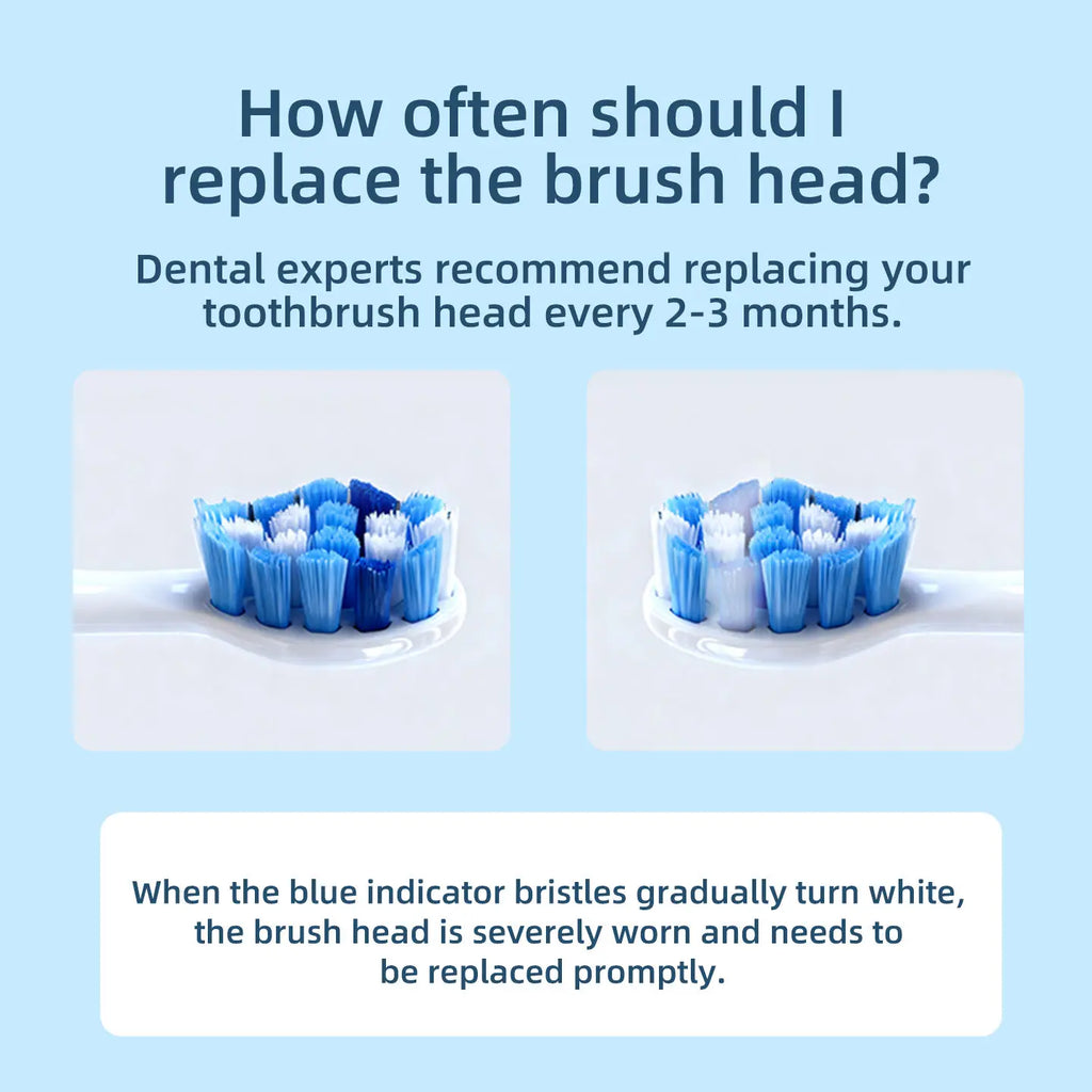 Bristle Antibacterial Electric Toothbrush Replacement Heads Compatible with Popular Sonic Brush Models 10 Pieces
