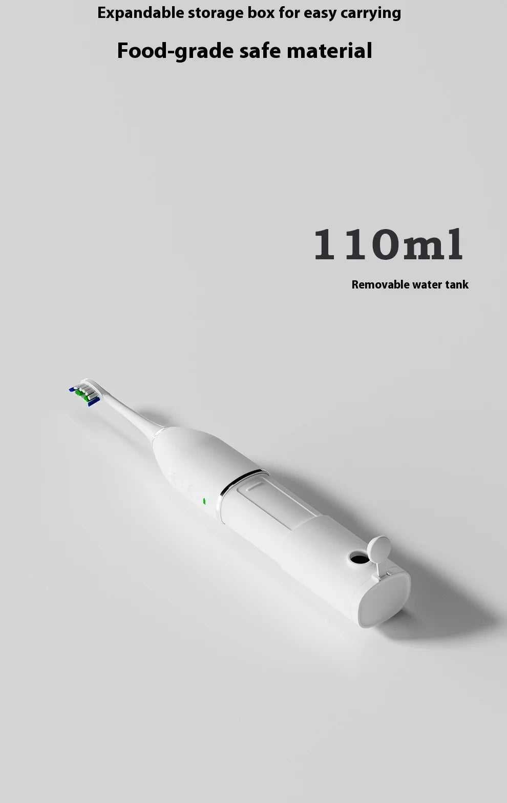 Direct Factory's New Portable 2-in-1 Sonic Vibration Electric Toothbrush Water Dental Flosser Household Dental Scaler Plastic