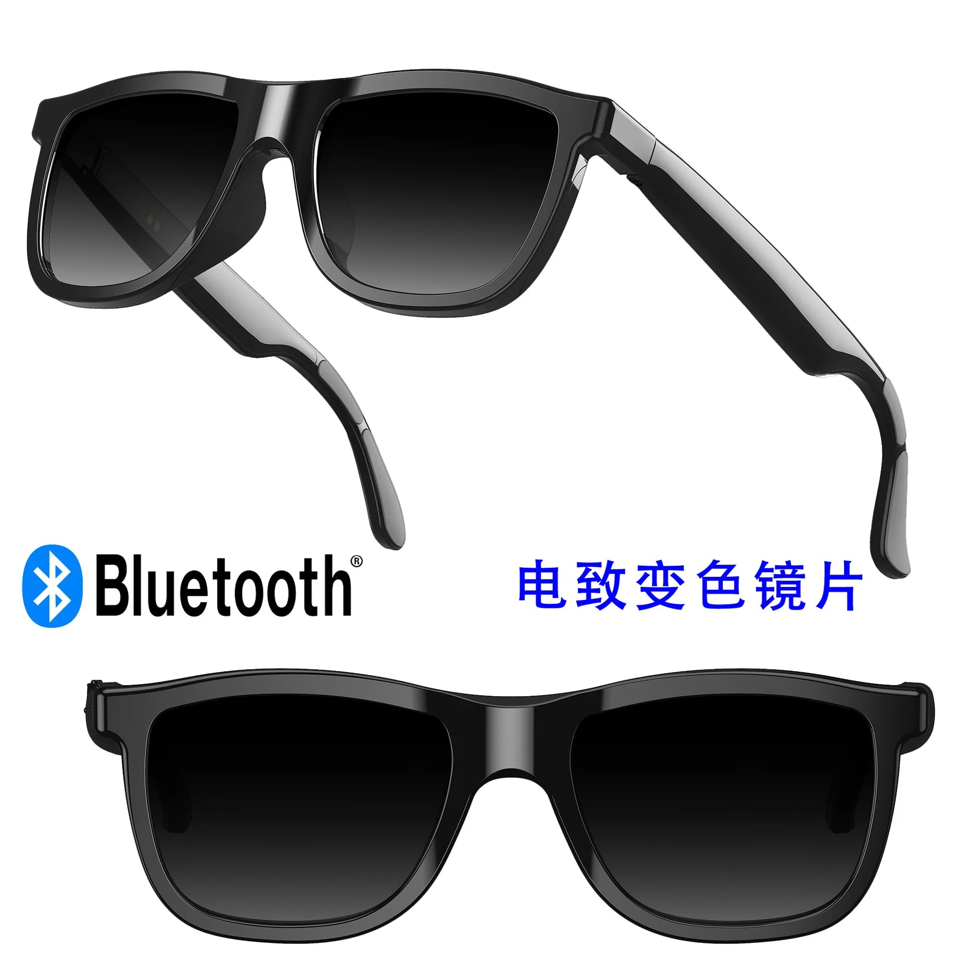 E05C Smart Glasses with AI-Powered Real-Time Voice Translation Electrochromic Lenses Anti-Blue Light 100mAh Battery