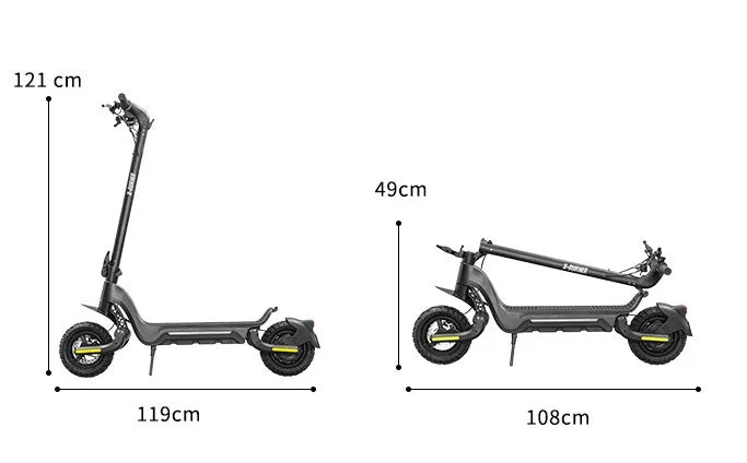 1600W Dual Motor Off Road Electric Scooter 10 Inch All Terrain Tires Double Shock Absorber Folding Design