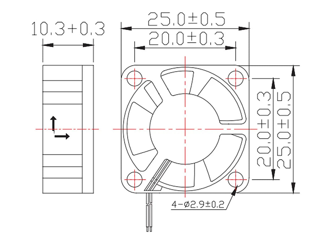 3010/4010/5015/5010/ DC Cooling Fan Centrifugal Blower Fan 5V 12V / 24V Brushless 2-Wire Cooling Fan For 3D Printer Accessories