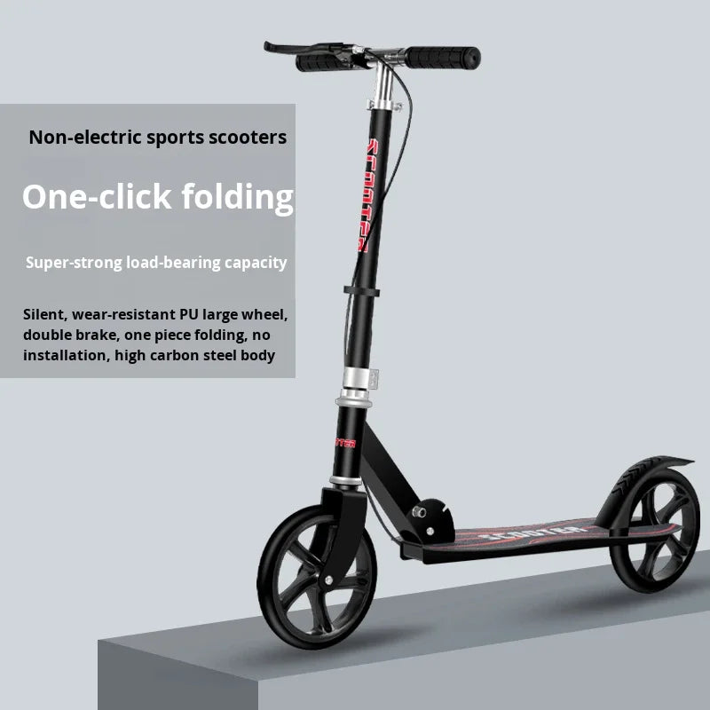 Wholesale Handbrake Foldable Scooter for Adults Teenagers Children Two-Wheel Commuter Scooter for City Campus Use