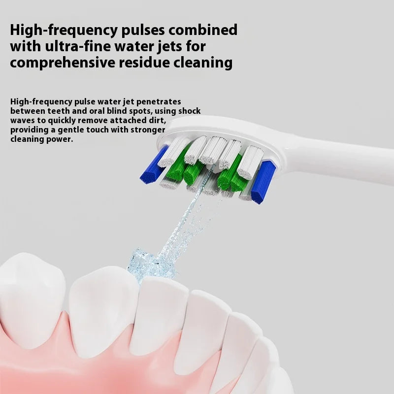 Direct Factory's New Portable 2-in-1 Sonic Vibration Electric Toothbrush Water Dental Flosser Household Dental Scaler Plastic