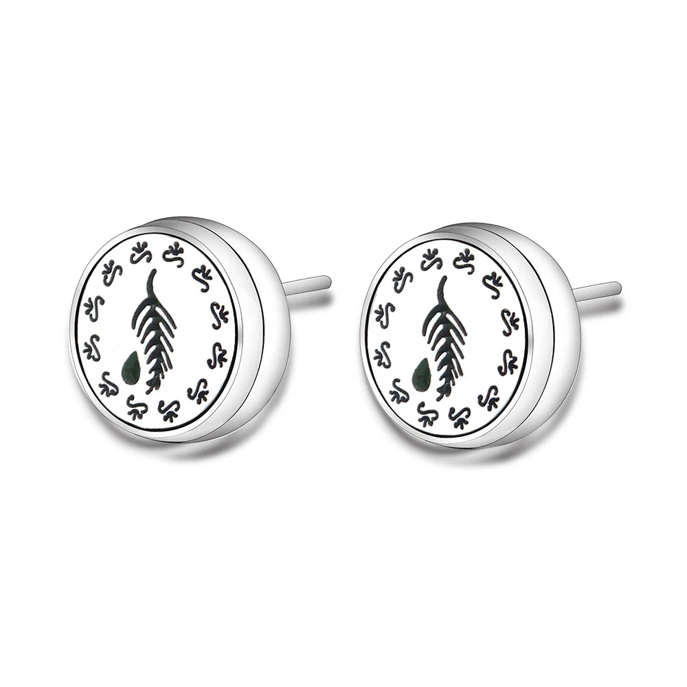 New Aromatherapy Ear Studs Earrings Stainless Steel Spiral Open Perfume Locket Angel Wings Fashion Women Earrings 2022 Jewelry