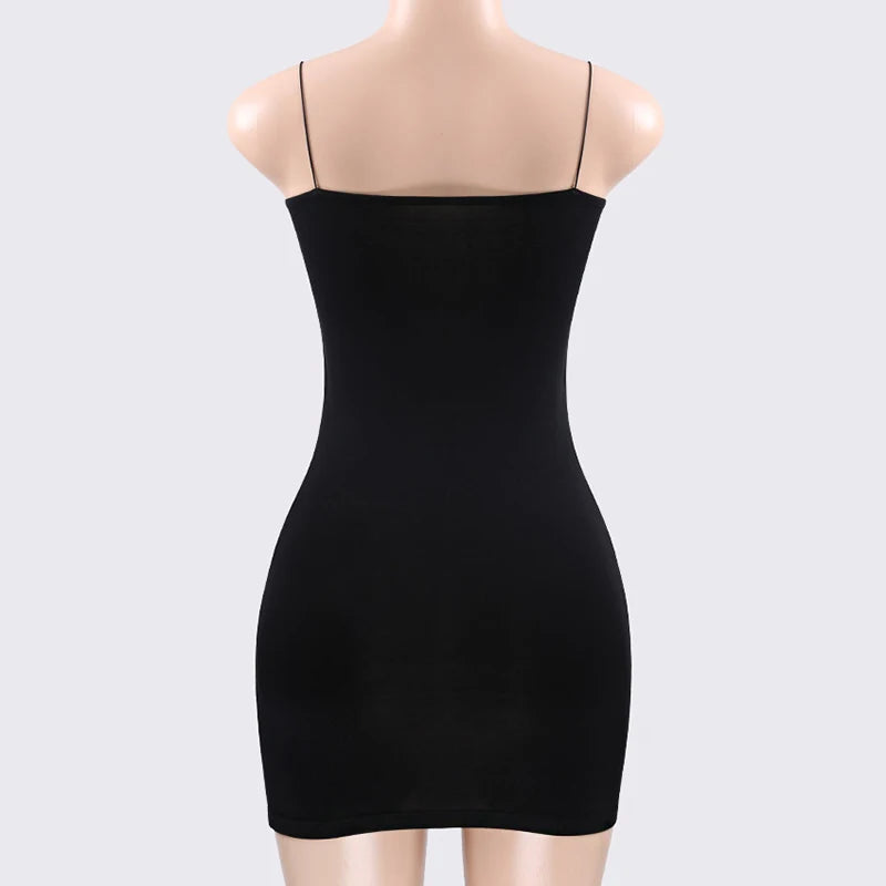 Black Sexy Bodycon Dress Women Casual Shirt Dresses Ladies High Waist Silm Party Dress Summer 2021 Mini Sleeveless Vestidos