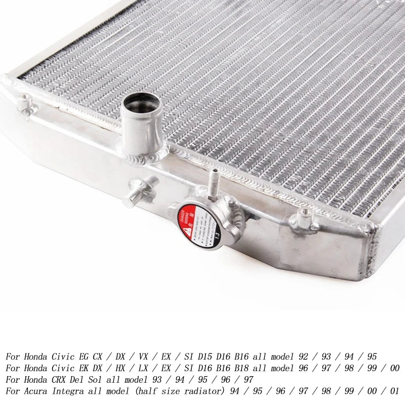Aluminum car auto Radiator 2 Row 42MM for Honda Civic Del Sol 92-00 MT EG / EK