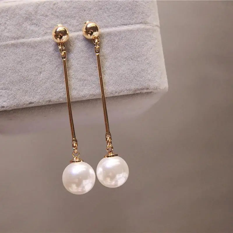 Best Selling Wild Fashion Simple Pearl Bean  Earrings Style Women Girls Earrings Jewelry Wholesale Crystal Earrings Brincos