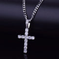 TOPGRILLZ Hip Hop Pico Harvey Cross Pendant Necklaces Micro Pave AAAA+ CZ Necklace 18'' 20'' 24" 30" Link Dropping
