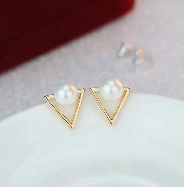 Best Selling Wild Fashion Simple Pearl Bean  Earrings Style Women Girls Earrings Jewelry Wholesale Crystal Earrings Brincos