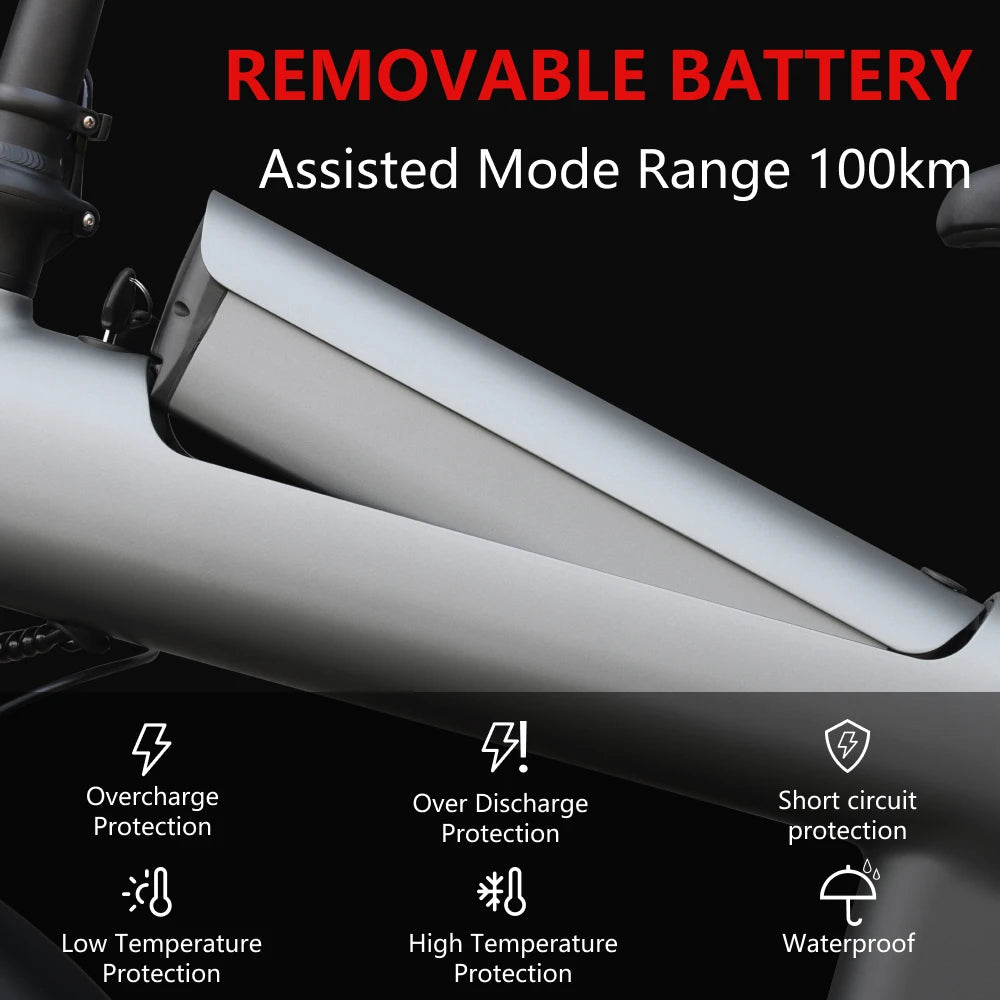 KIXIN America 100km Long Distance Rear Drive Holland Ebike Trye Cruiser Bike 48v Electric Bike Mountain Bicycle Fat Tire E-bike