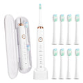 2025 Hot Selling IPX7 Waterproof Sonic Electric Toothbrush Portable Wireless Automatic Medium Cleaning for Home & Hotels
