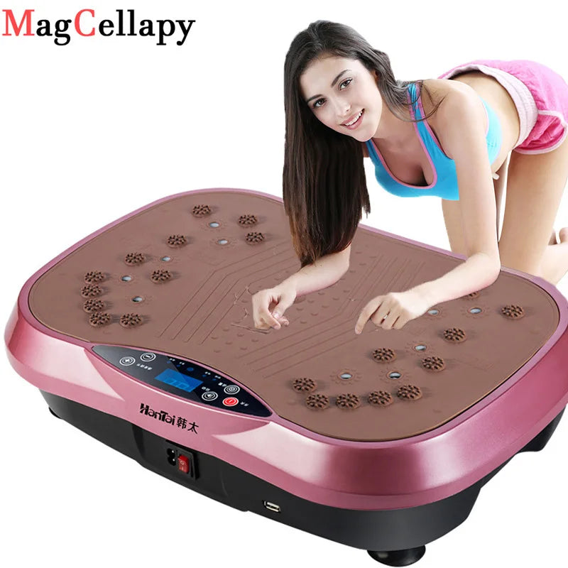Home Fitness Vibration Plate Machine - Fat Burner Slimming Device for Lazy Weight Loss | Ultimate Oscillating Workout Platform